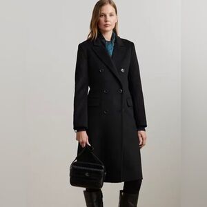 Lauren Ralph Lauren Double-Breasted Wool-Blend Coat petite